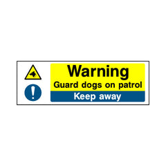 Warning - Guard Dogs On Patrol - Keep Away - Landscape Sign MTP005 MTP LN3