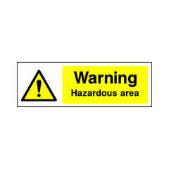 Warning - Hazardous Area - Landscape Sign GW027 GW LN3