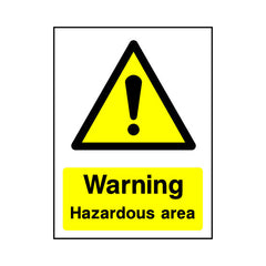 Warning - Hazardous Area - Portrait Sign GW074 GW PT1