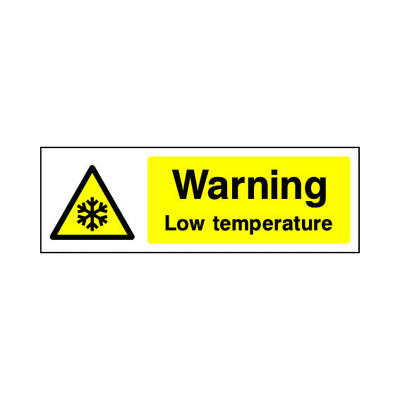 Warning - Low Temperature - Landscape Sign GW038 GW LN3