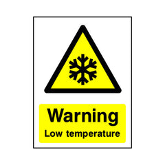 Warning - Low Temperature - Portrait Sign GW085 GW PT1