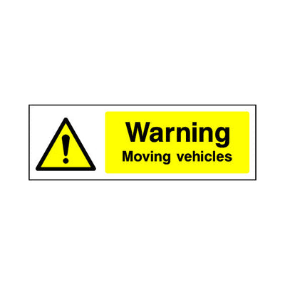 Warning - Moving Vehicles - Landscape Sign GS003 GS LN3