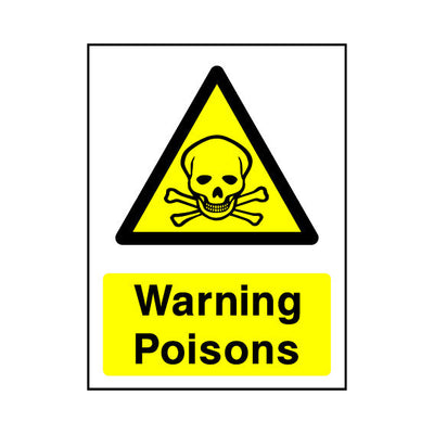 Warning - Poisons - Portrait Sign - PT1 CA053 CA