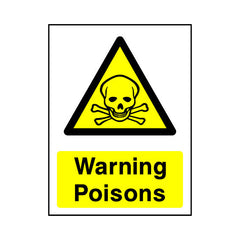 Warning - Poisons - Portrait Sign - PT1 CA053 CA