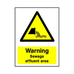 Warning - Sewage Effluent Area - Portrait Sign WS049 WS PT1