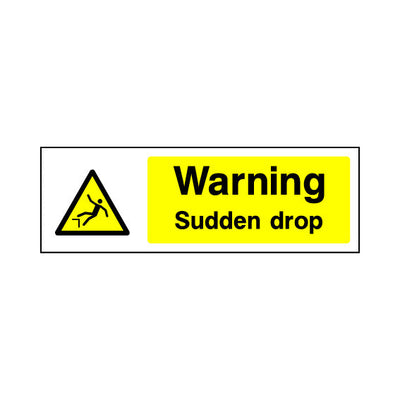 Warning - Sudden Drop - Landscape Sign - LN3 CN042 CN