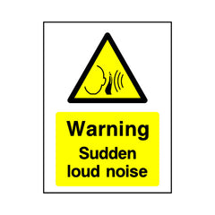 Warning - Sudden Loud Noise - Portrait Sign GW093 GW PT1