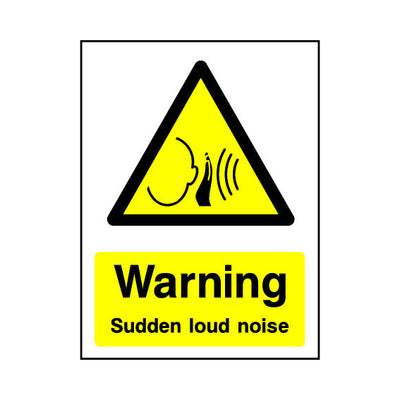 Warning - Sudden Loud Noise - Portrait Sign v2 MW024 MW PT1