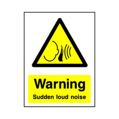 Warning - Sudden Loud Noise - Portrait Sign v2 MW024 MW PT1