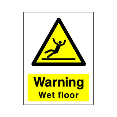 Warning - Wet Floor - Portrait Sign GW064 GW PT1