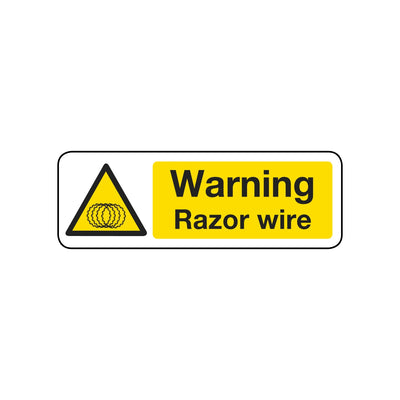 Warning Razor Wire Sign