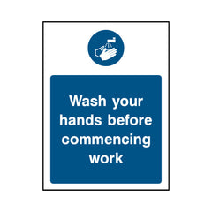 Wash Your Hands Before Commencing Work - Portrait Sign FPH001 FPH PT1