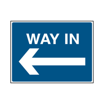 Way In (Arrow Left) - Landscape Sign P066 PA LN1