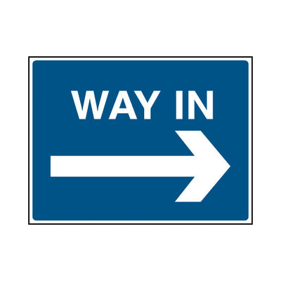 Way In (Arrow Right) - Landscape Sign P067 PA LN1
