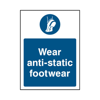 Wear Anti-static Footwear - Portrait Sign PPE046 PPE PT1