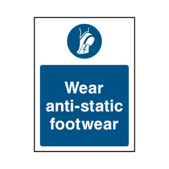 Wear Anti-static Footwear - Portrait Sign PPE046 PPE PT1