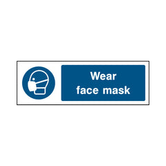 Wear Face Mask - Landscape Sign PPE011 PPE LN3