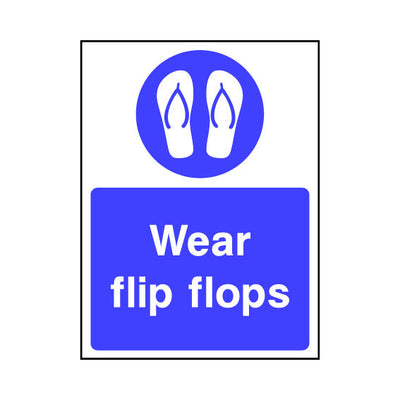 Wear Flip Flops - Portrait Sign WS054 WS PT1