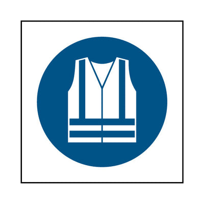 Wear High Visibility Clothing - Icon - Square Sign PPE062 PPE SQ1