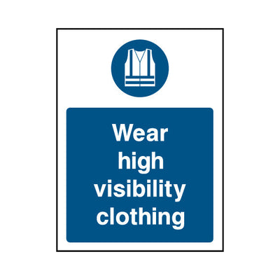 Wear High Visibility Clothing - Portrait Sign PPE048 PPE PT1