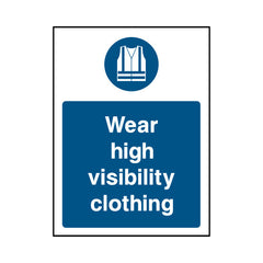 Wear High Visibility Clothing - Portrait Sign PPE048 PPE PT1
