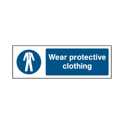 Wear Protective Clothing - Landscape Sign PC003 PC LN3