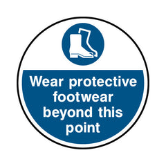 Wear Protective Footwear Beyond This Point Circle - Circle Sign FG009 FG CR1