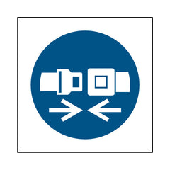 Wear Safety Belts - Belt Icon - Square Sign PPE057 PPE SQ1
