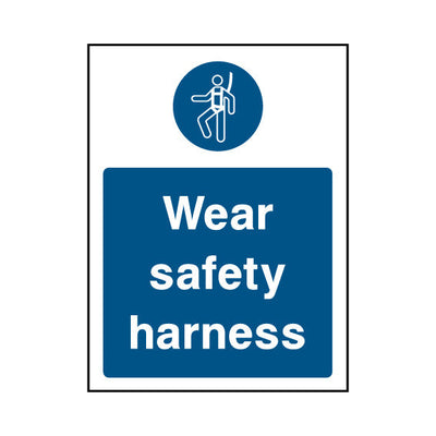 Wear Safety Harness - Portrait Sign MG032 MG PT1