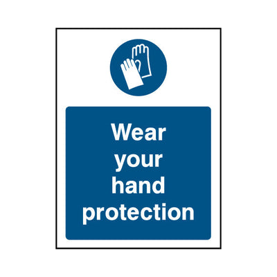 Wear Your Hand Protection - Portrait Sign PC012 PC PT1