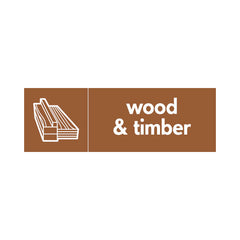 Wood & Timber With Alternative Icon - Landscape Sign - LN3 BMR013 BMR
