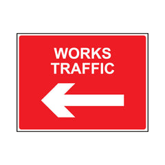 Works Traffic (Arrow Left) - Landscape Sign ST027 ST LN1