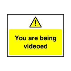 You Are Being Videoed - Landscape Sign S053 SE LN1