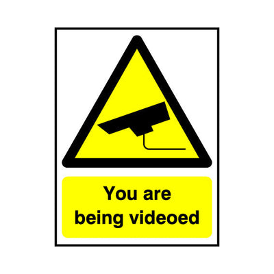 You Are Being Videoed - Portrait Sign S037 SE PT1