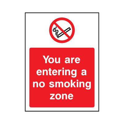 You Are Entering A No Smoking Zone - Portrait Sign SP056 SP PT1