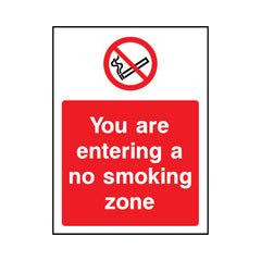 You Are Entering A No Smoking Zone - Portrait Sign SP056 SP PT1