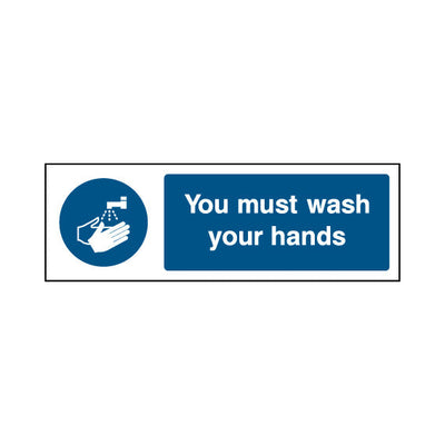 You Must Wash Your Hands - Landscape Sign FPH070 FPH LN3