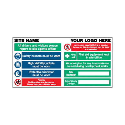 Your Logo Here & Site Name - Main Entrance Site Landscape - Landscape Sign - LN2 CN123 CN