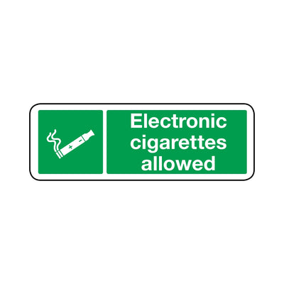 Electronic Cigarettes Allowed Sign