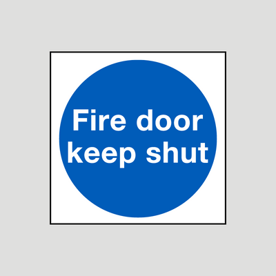 Fire door keep shut sign