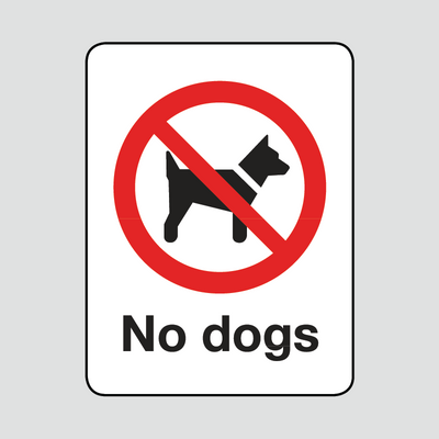 No dogs sign