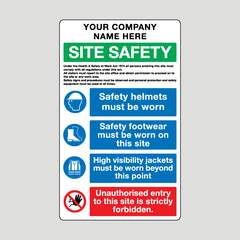 Site Safety PPE equipment sign