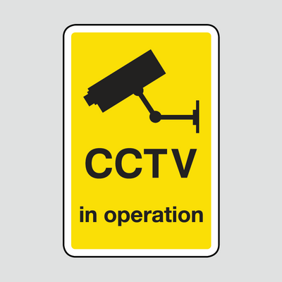 CCTV, in operation sign